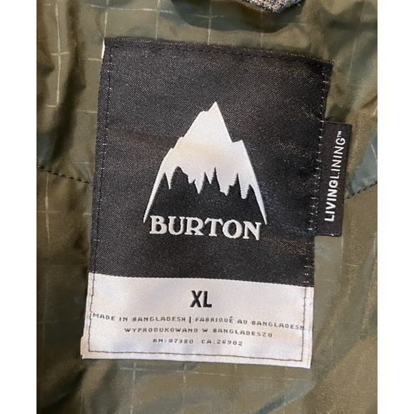 Burton Covert Dhaka Snowboard Ski Jacket Mens XL Living Lining Gray Hooded Nice - Picture 5 of 16